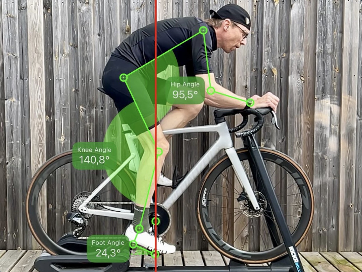 Bikefit-analyse af cykelrytters position på cyklen